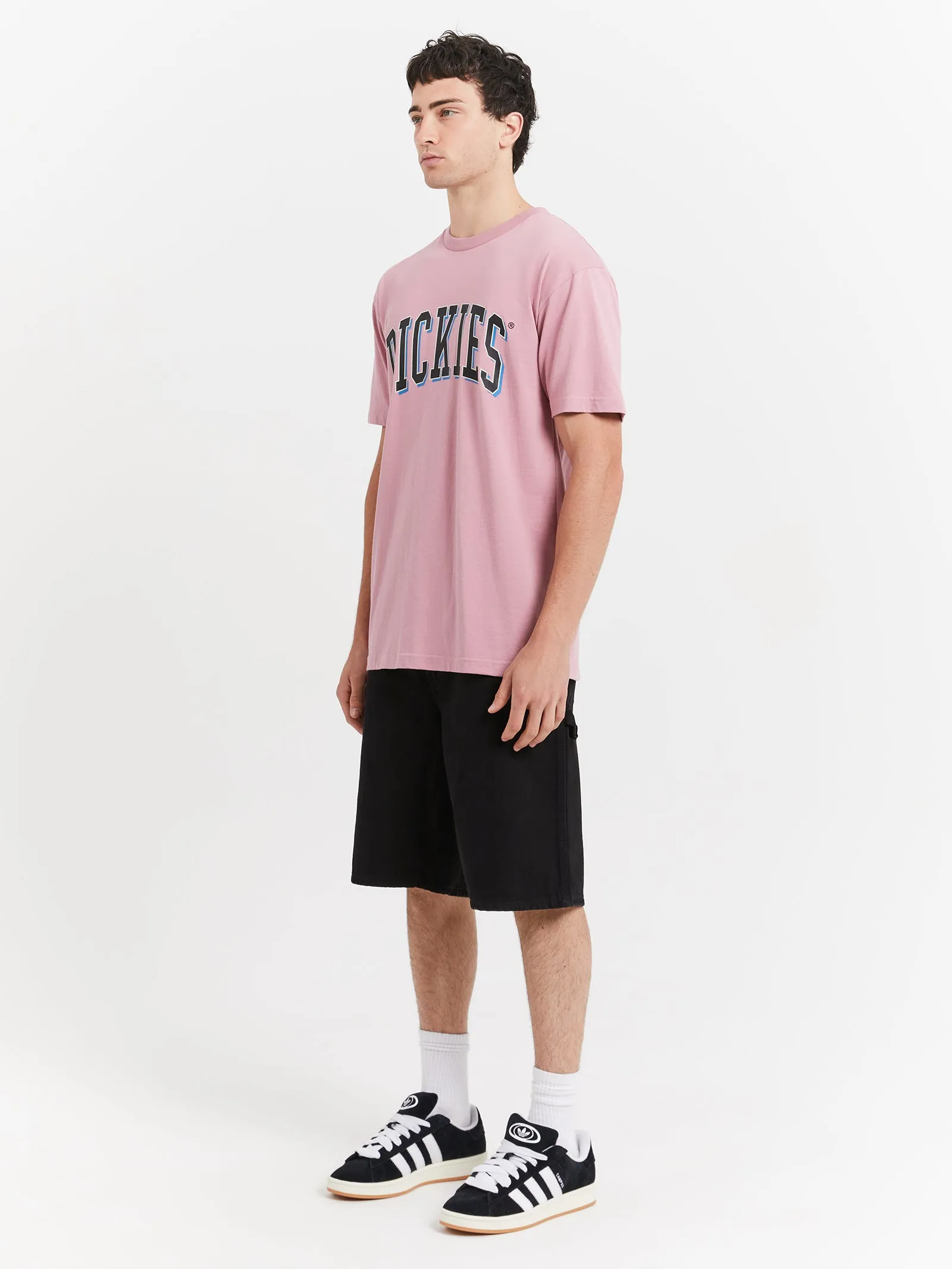 11" Relaxed Fit Denim Shorts in Black