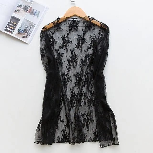 2019 New Women Sexy  Round Neck Lace Lingerie Sleepwear Dress Underwear Babydoll Nightgown Black White nightdress chemise de nui
