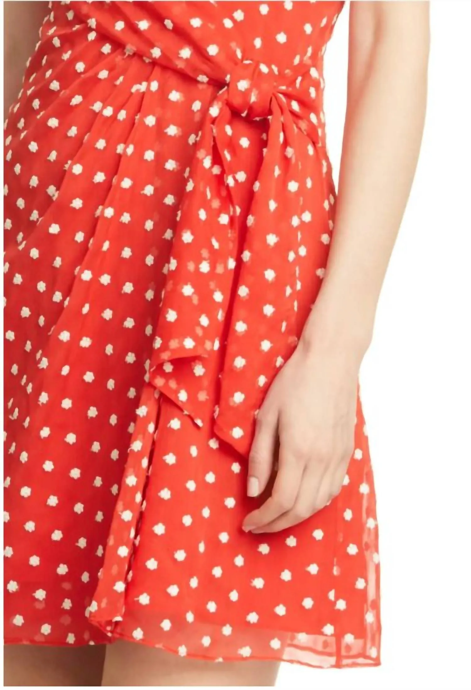 Alice   Olivia - Katie Tie Wrap Mini Dress