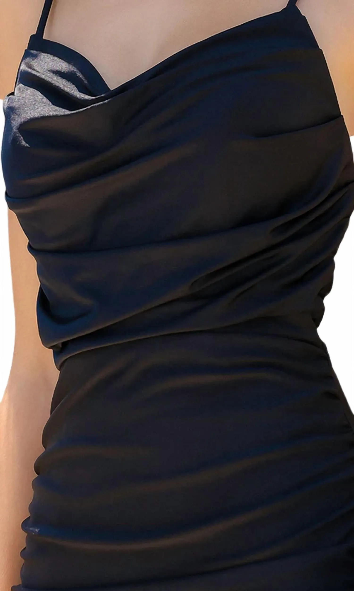 Amelia Couture - Cowl-Neck Long Formal Prom Dress with Train