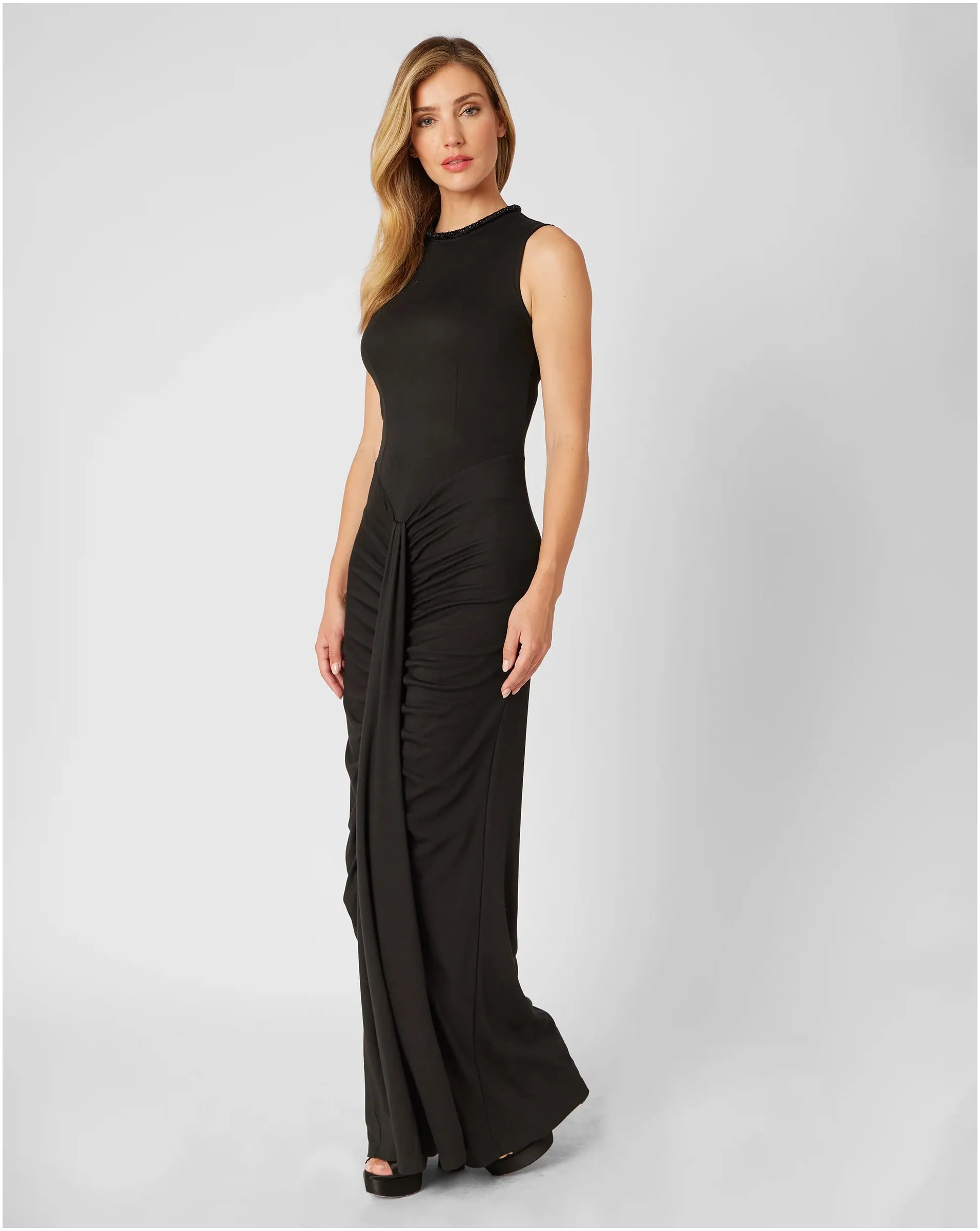 Beaded Collar Gown