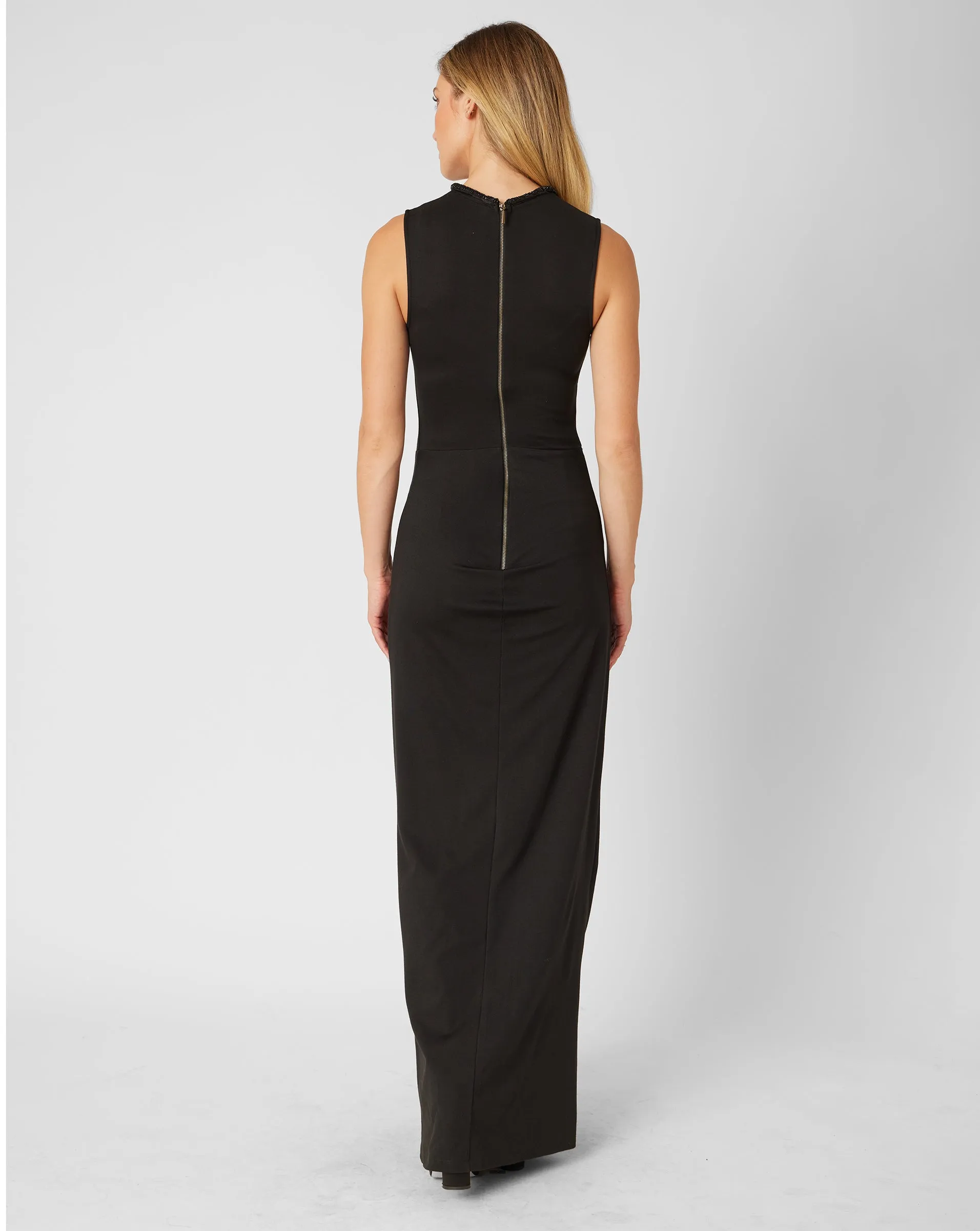 Beaded Collar Gown