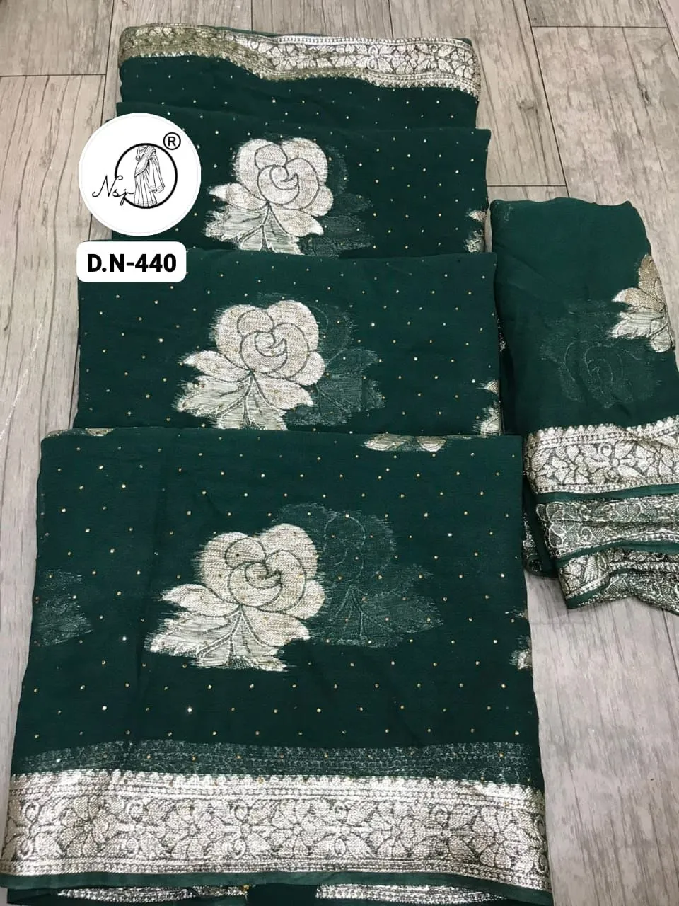 Beautiful Designer Jaipuri Pure Georgette Wedding Special Saree