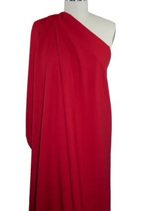 Bottom Weight Rayon/Wool Twill - Deep Red