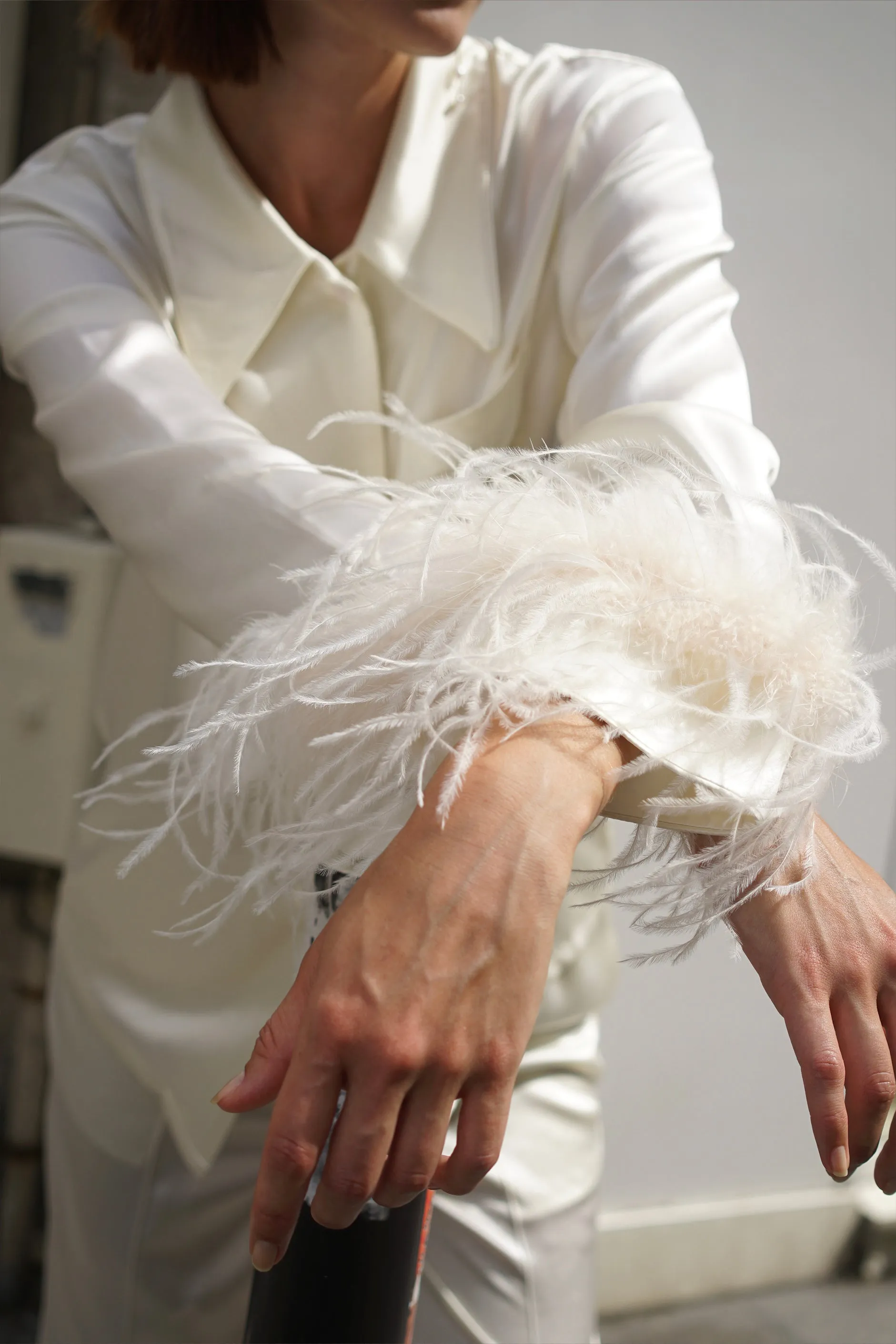 Bride-To-Be Edition | Silk Party Pajamas Set with Removable Feathers