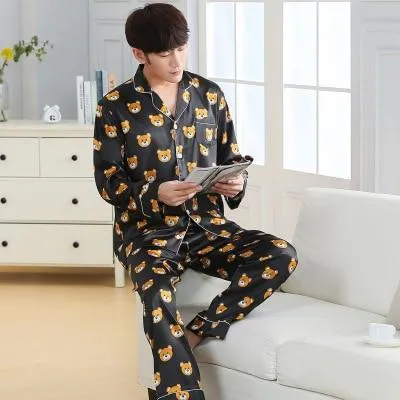 BZEL Sleepwear Women's Couple Pajamas Pijamas Women Satin Pyjama Woman Home Wear Silk Pyjama Set Home Suit Big Size Dropshipping