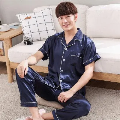 BZEL Sleepwear Women's Couple Pajamas Pijamas Women Satin Pyjama Woman Home Wear Silk Pyjama Set Home Suit Big Size Dropshipping