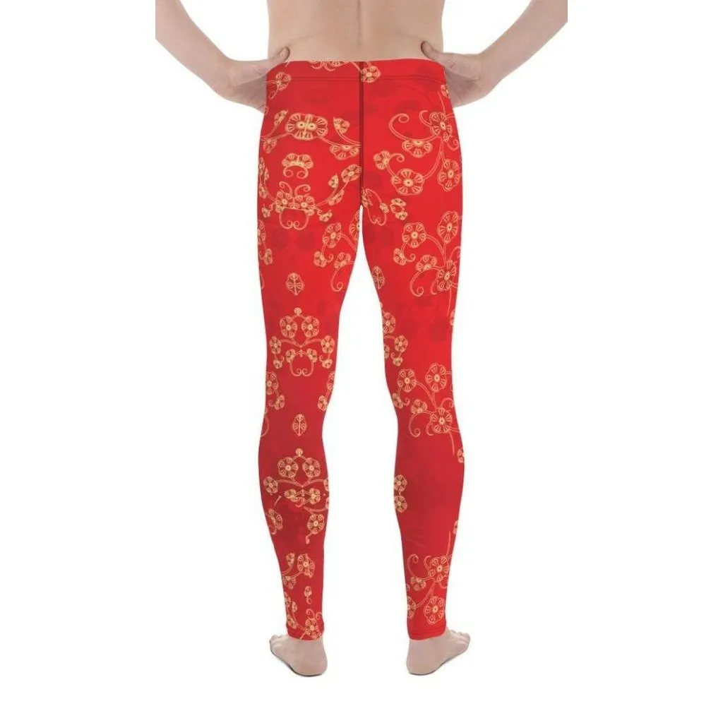 Chinese Inspired Pattern Men's Leggings