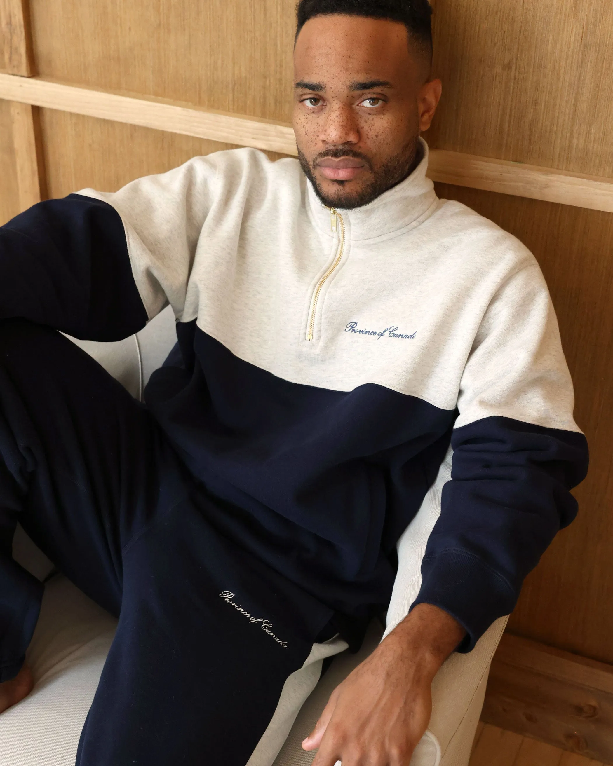 Club Fleece Half Zip Navy - Unisex