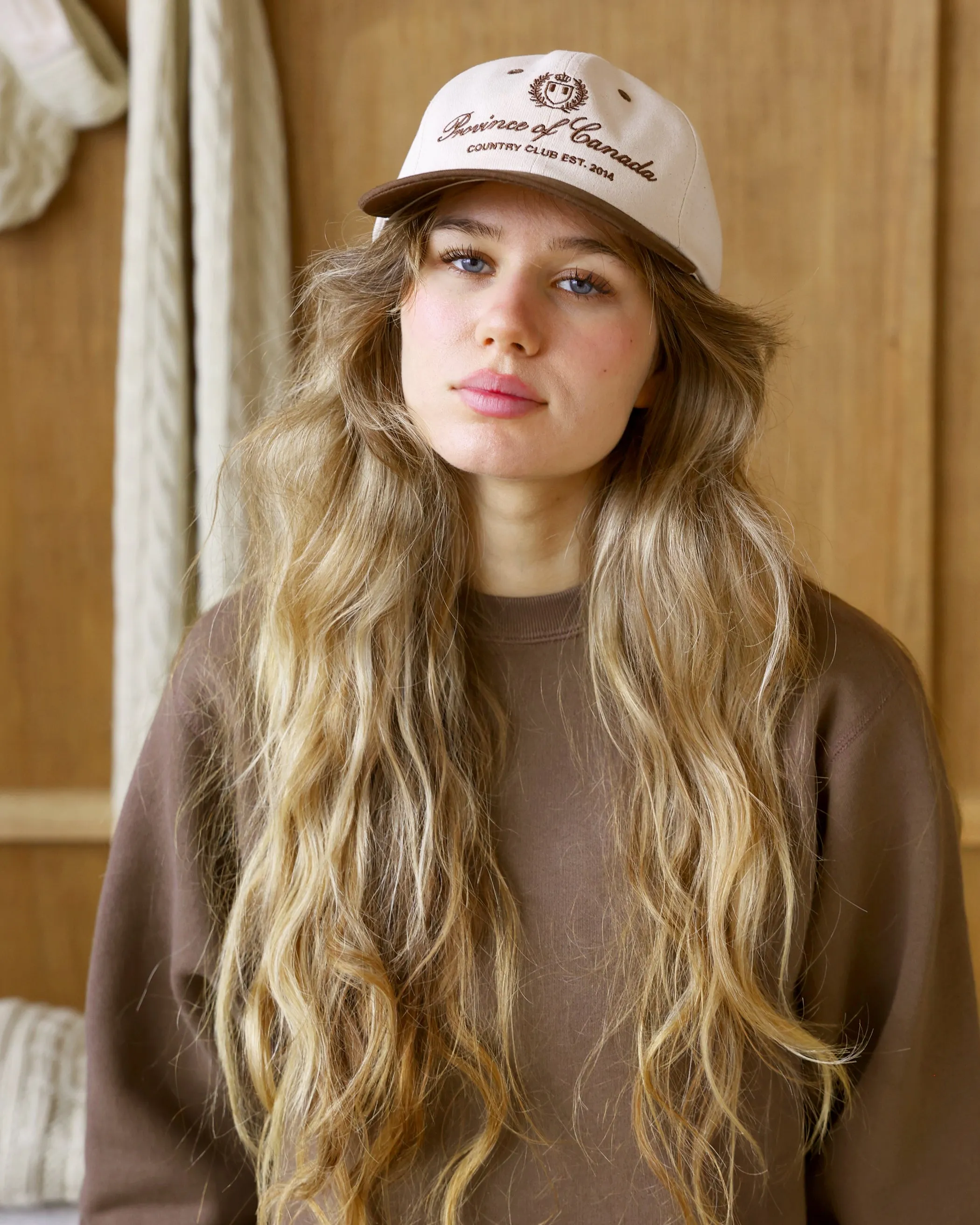 Country Club Baseball Hat Natural Brown