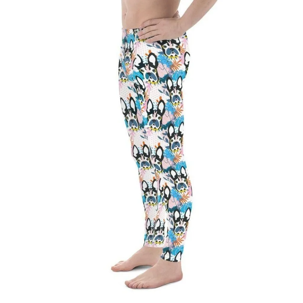 Cute Puppy Print Men's Leggings