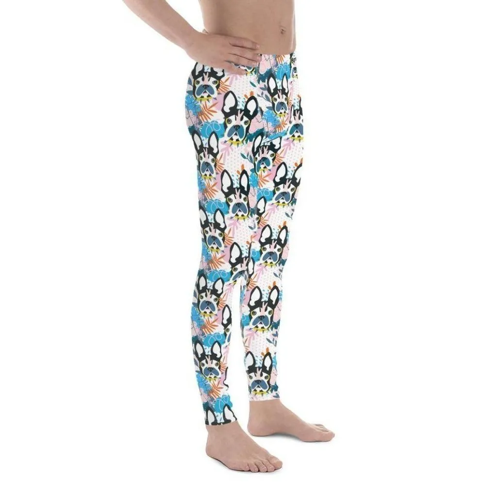 Cute Puppy Print Men's Leggings