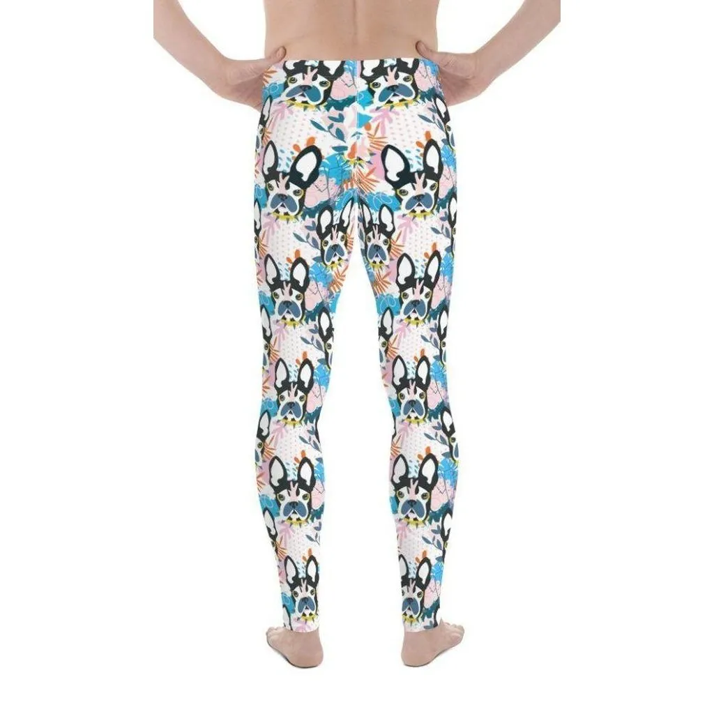 Cute Puppy Print Men's Leggings