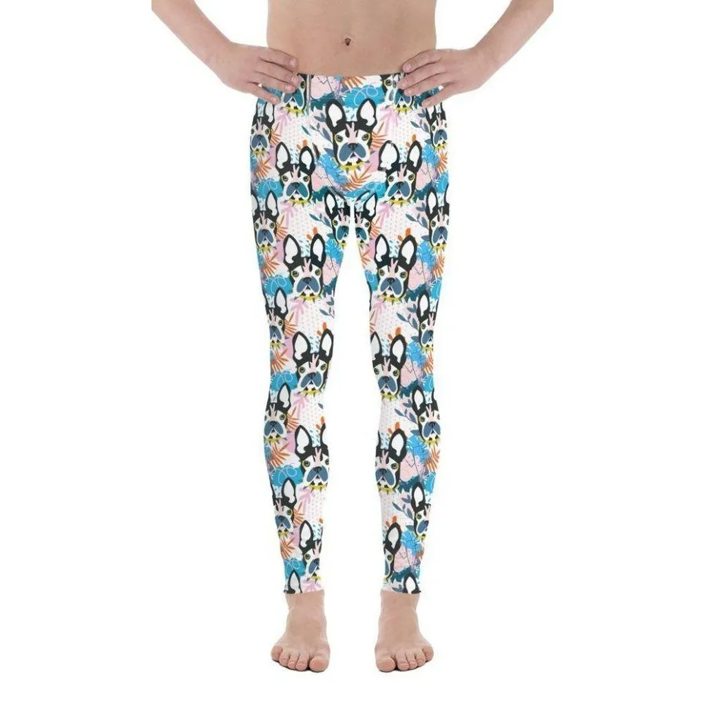 Cute Puppy Print Men's Leggings