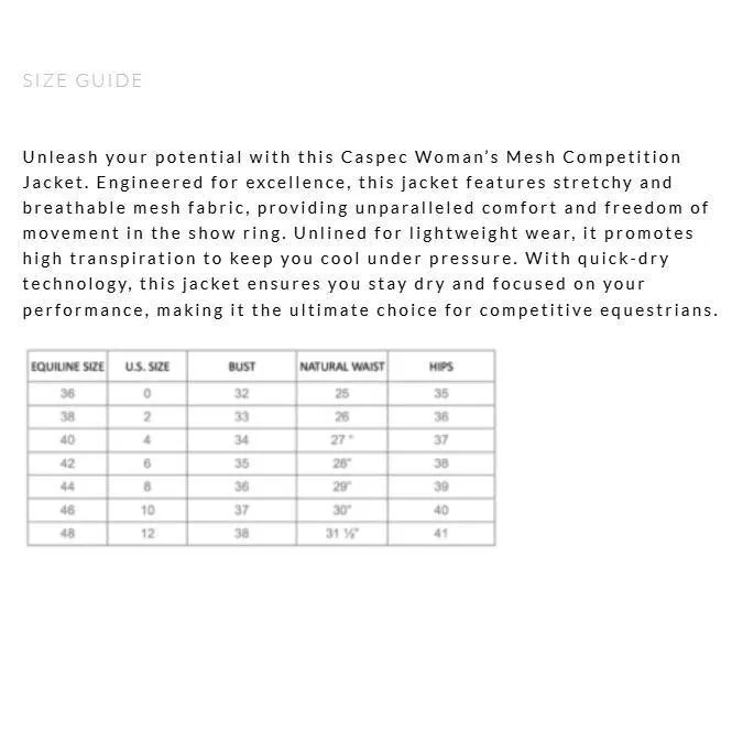 Equiline Women's Caspec Mesh Show Coat