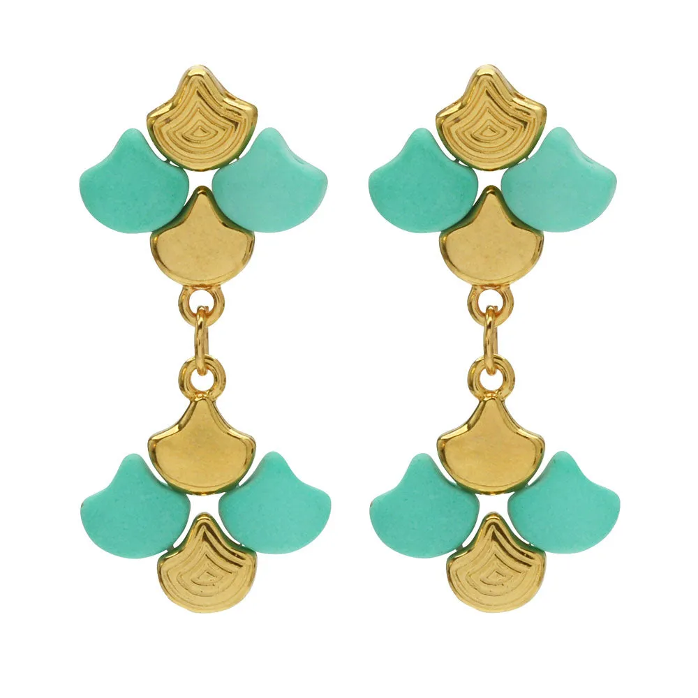 Graceful Ginko Earrings in Mint