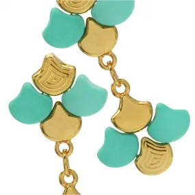 Graceful Ginko Earrings in Mint