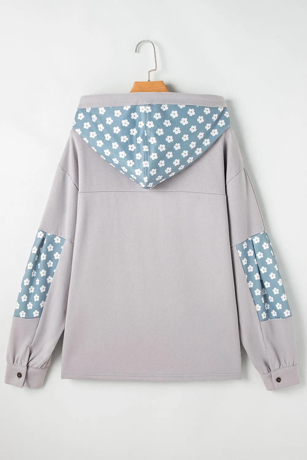 Hallie Star Pattern Drawstring Hoodie