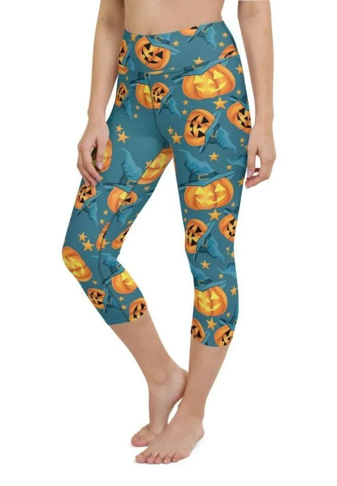Halloween Pumpkin Yoga Capris
