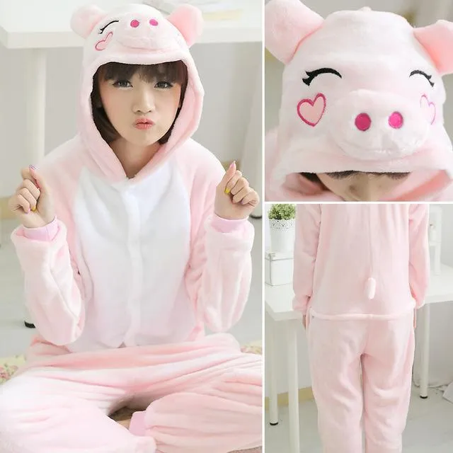 kigurumi onesies for adults sleepwear 2019 pijama de unicornio Unicorn Panda pyjamas Jumpsuit Pajamas For women warm Onesie