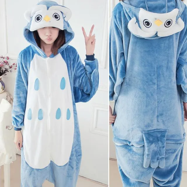 kigurumi onesies for adults sleepwear 2019 pijama de unicornio Unicorn Panda pyjamas Jumpsuit Pajamas For women warm Onesie
