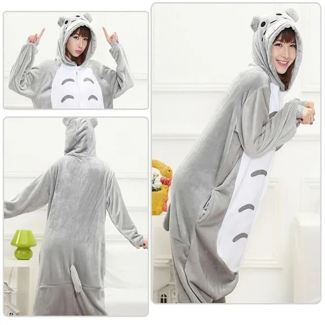 kigurumi onesies for adults sleepwear 2019 pijama de unicornio Unicorn Panda pyjamas Jumpsuit Pajamas For women warm Onesie