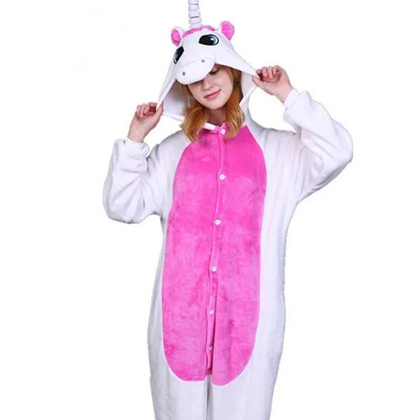 kigurumi onesies for adults sleepwear 2019 pijama de unicornio Unicorn Panda pyjamas Jumpsuit Pajamas For women warm Onesie