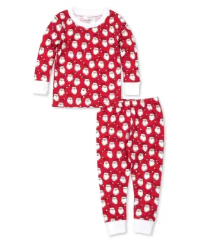 Kissy Kissy Snug Fit Pajamas - Red HO HO HO Santa Claus Print