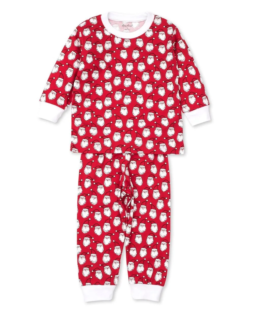 Kissy Kissy Snug Fit Pajamas - Red HO HO HO Santa Claus Print
