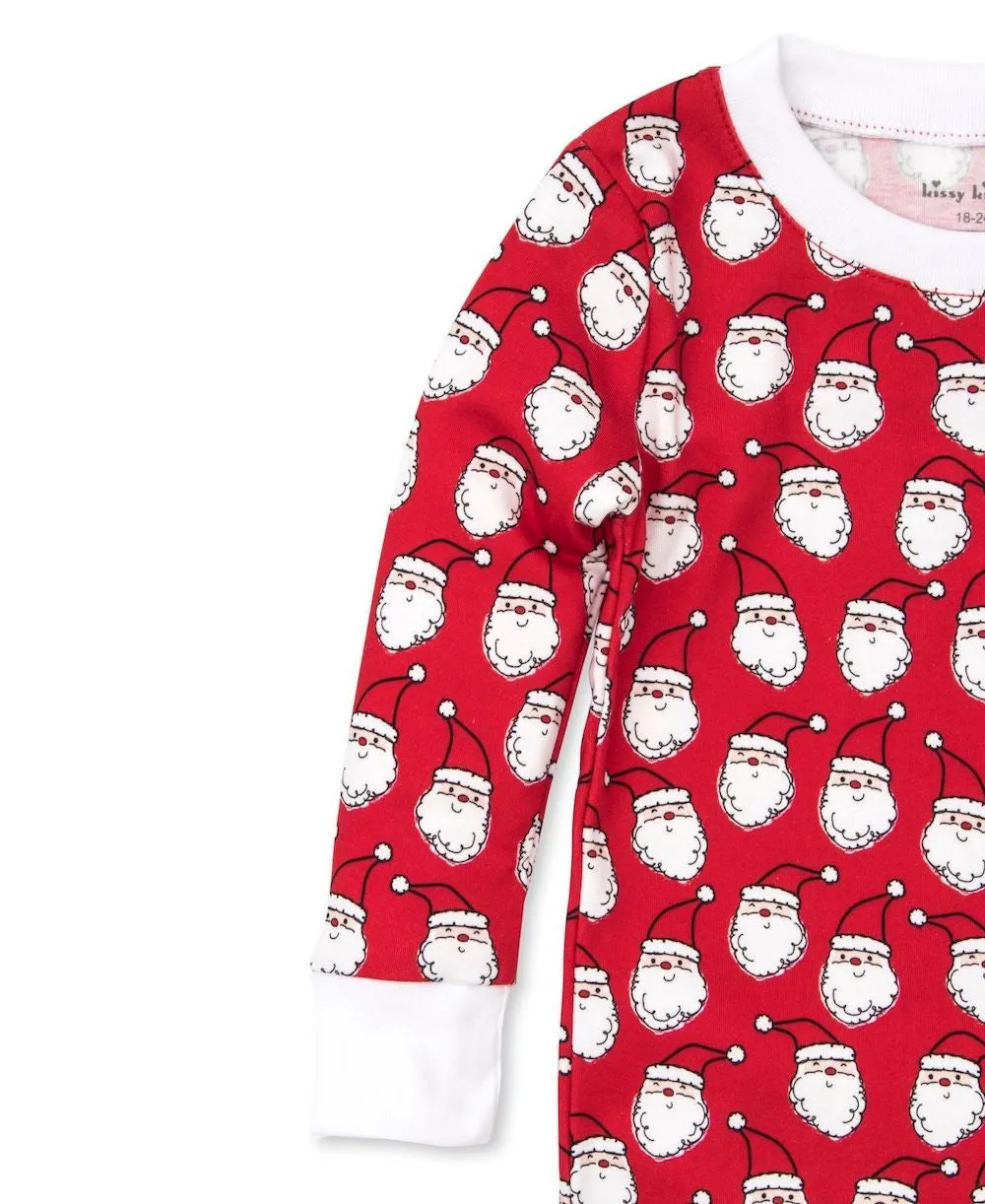 Kissy Kissy Snug Fit Pajamas - Red HO HO HO Santa Claus Print