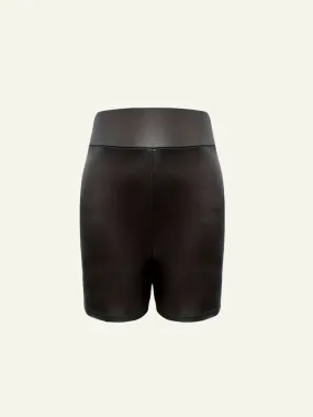 Leather Biker Shorts