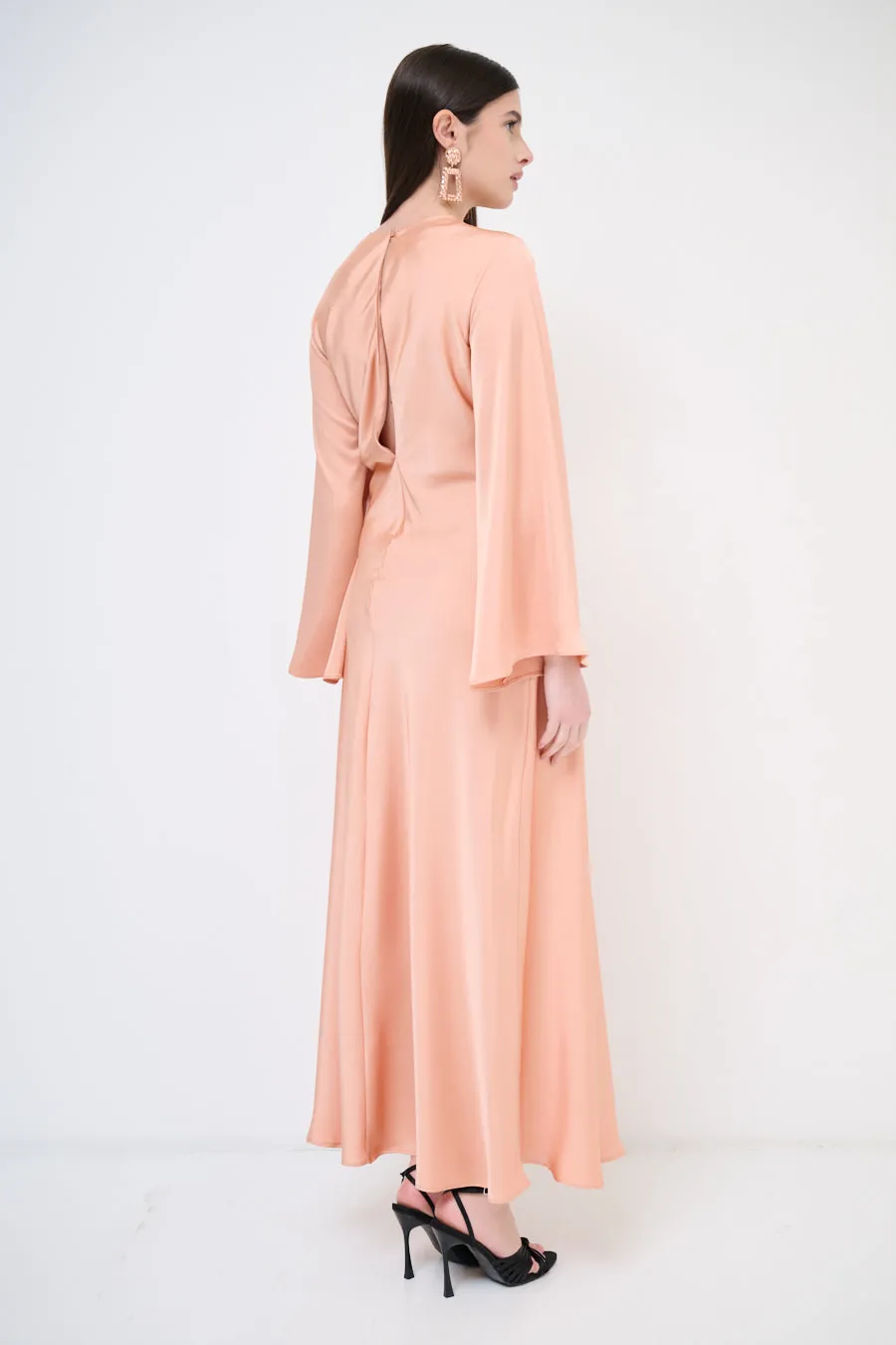 Long-sleeve flowy maxi dress wholesale