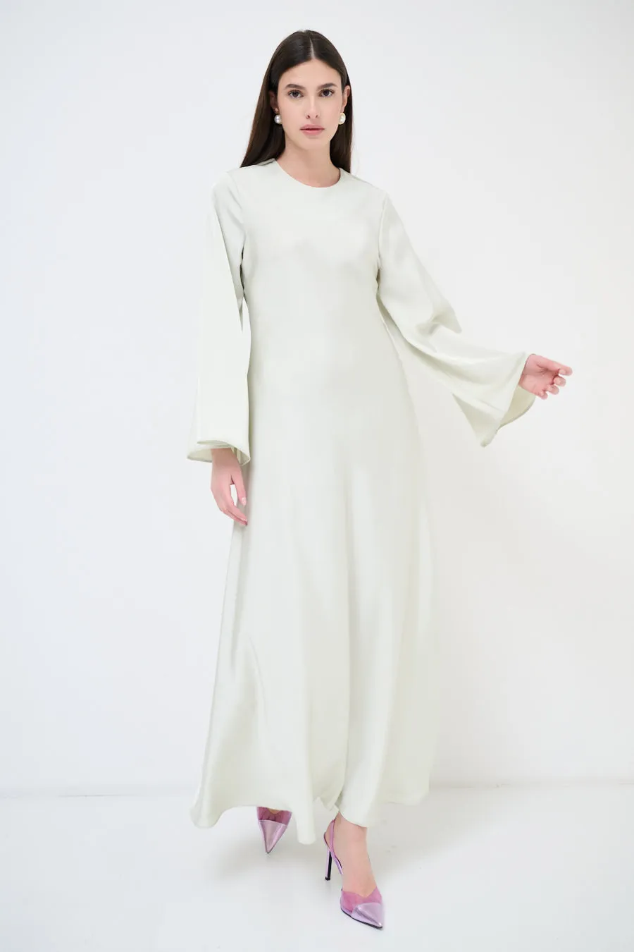 Long-sleeve flowy maxi dress wholesale