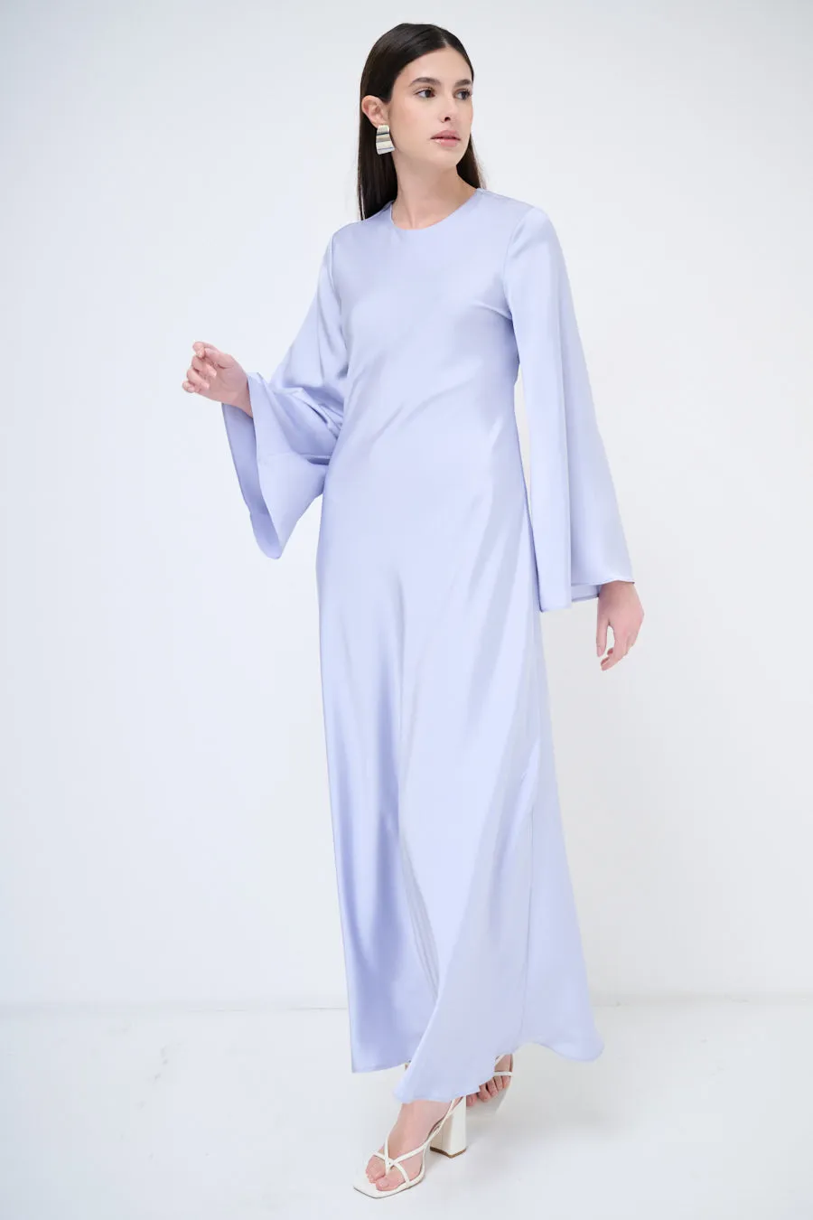 Long-sleeve flowy maxi dress wholesale