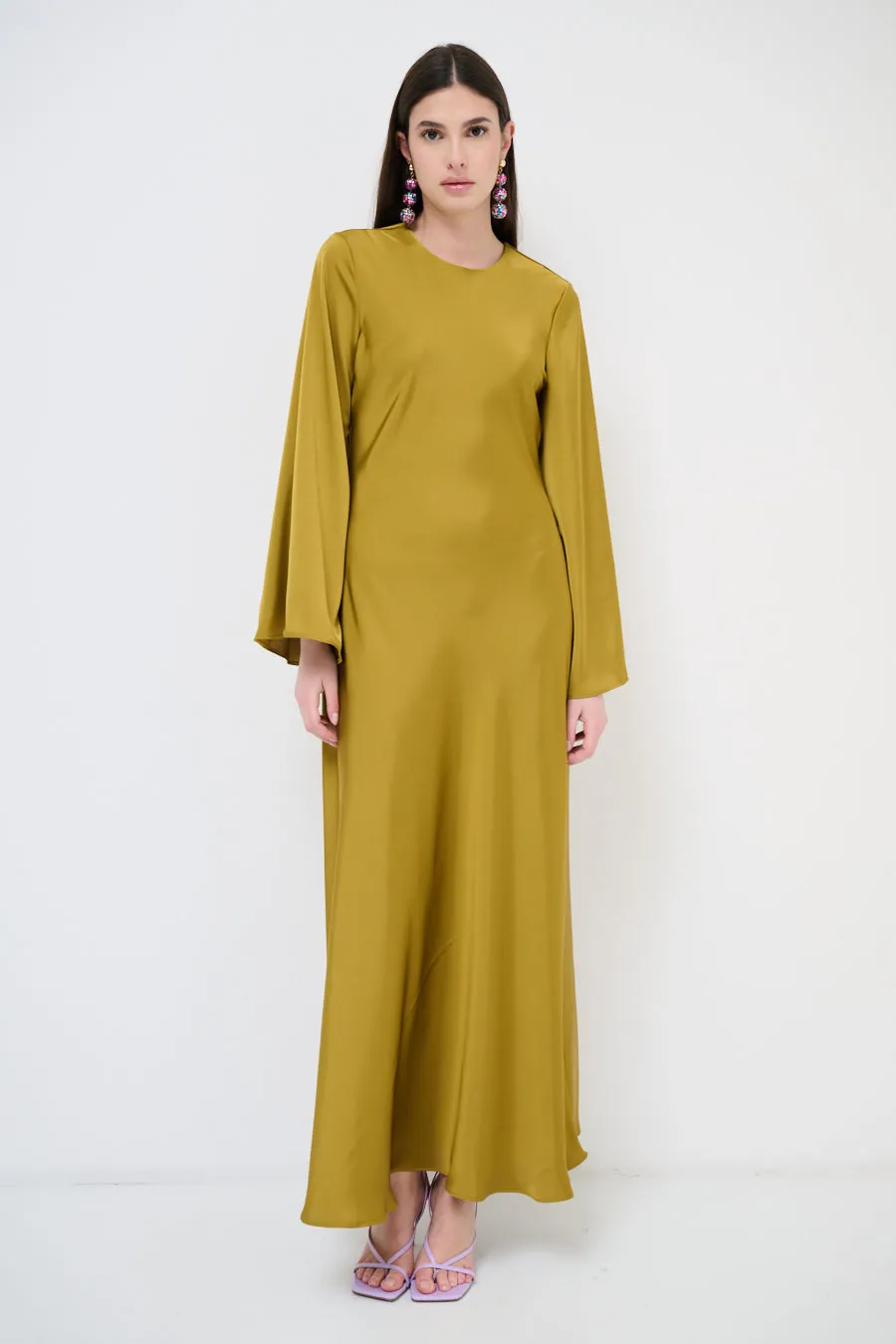 Long-sleeve flowy maxi dress wholesale