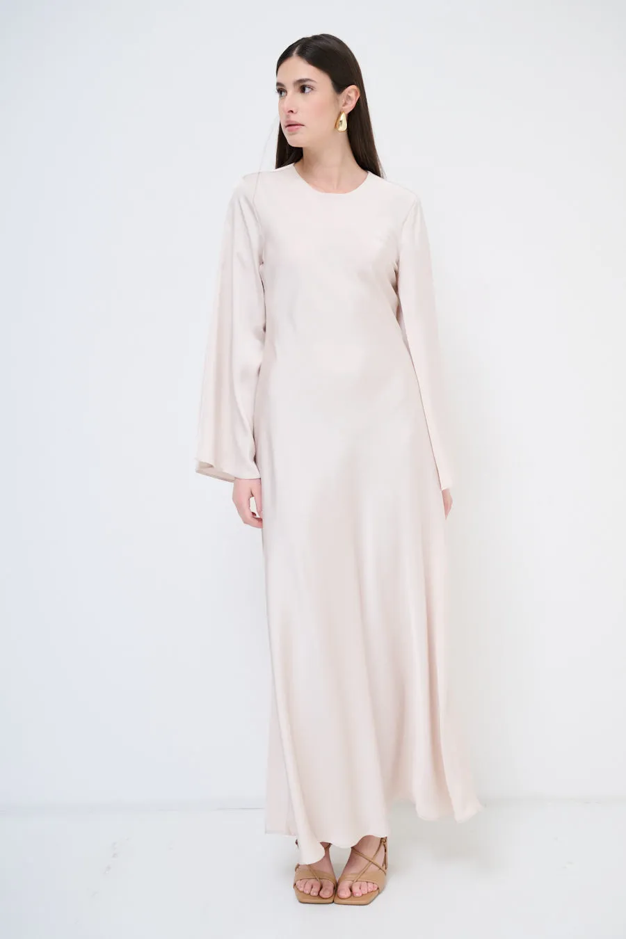 Long-sleeve flowy maxi dress wholesale