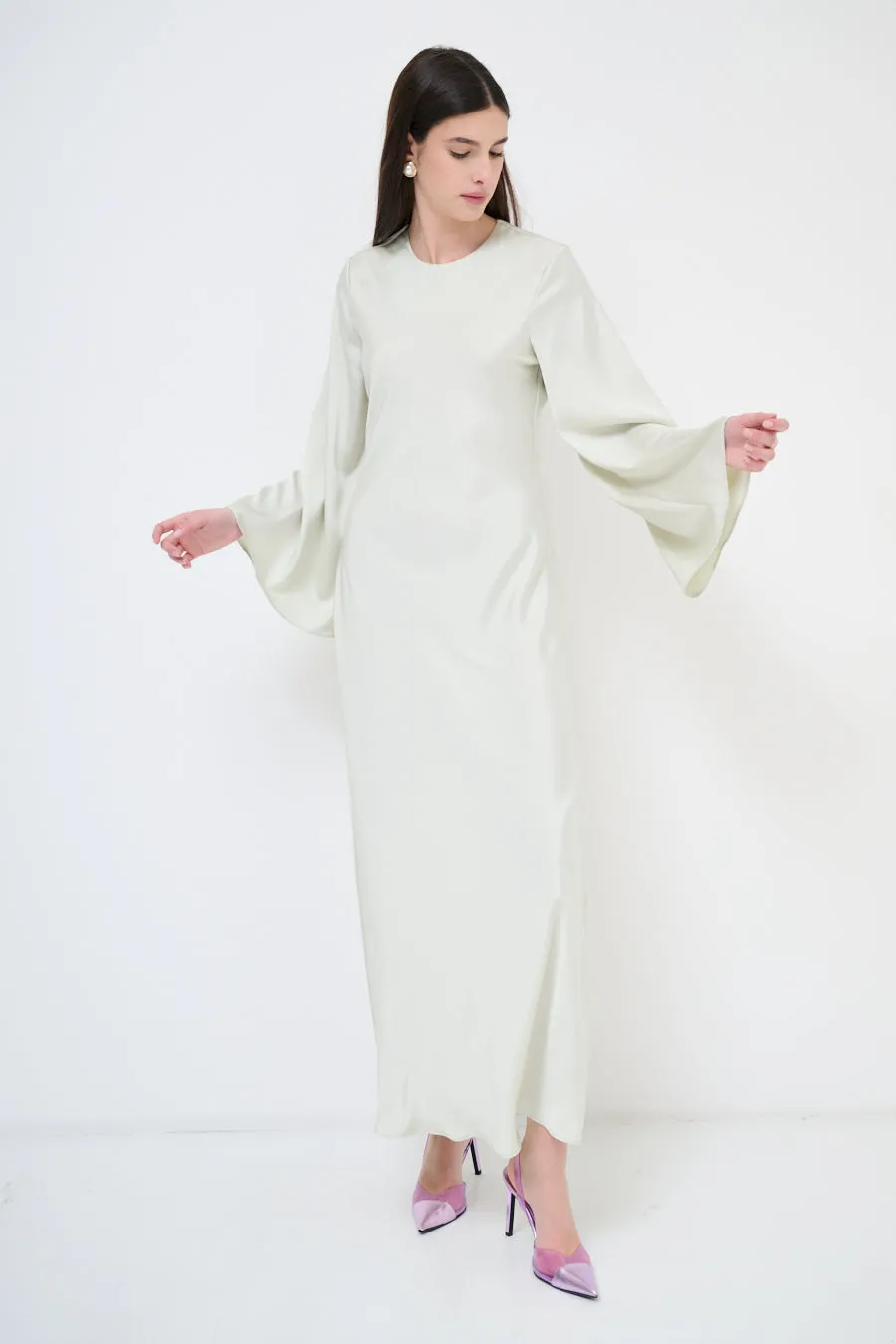 Long-sleeve flowy maxi dress wholesale