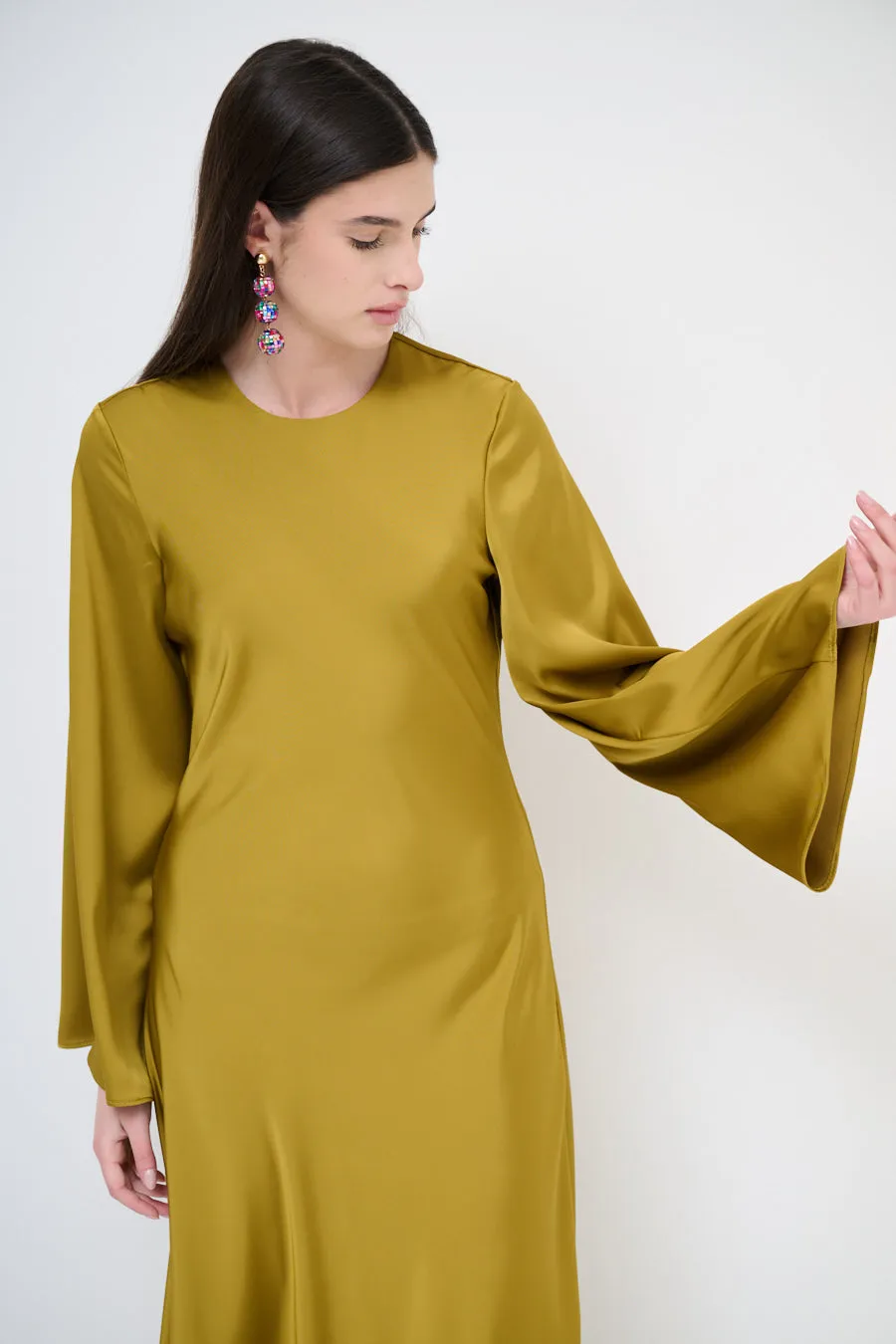 Long-sleeve flowy maxi dress wholesale