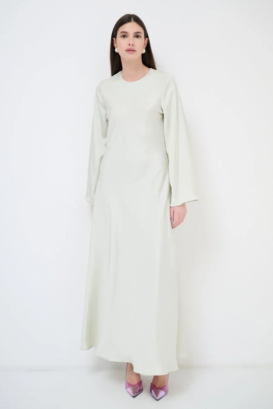 Long-sleeve flowy maxi dress wholesale