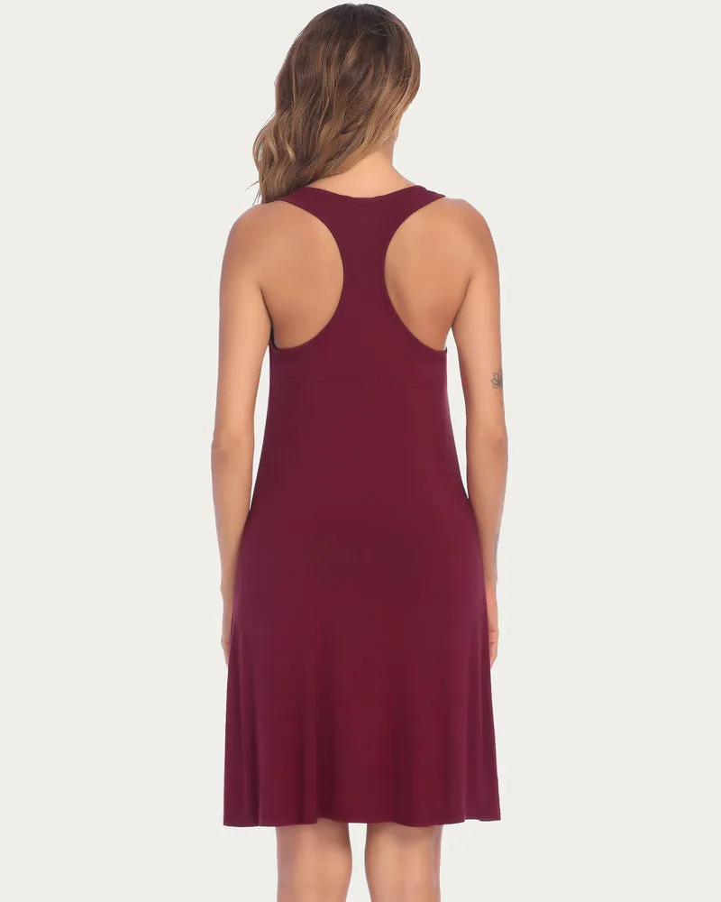 Print Chemise Racerback Night Dress