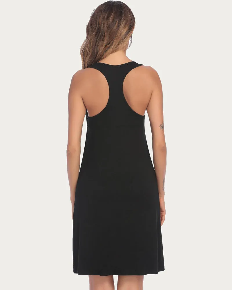 Print Chemise Racerback Night Dress