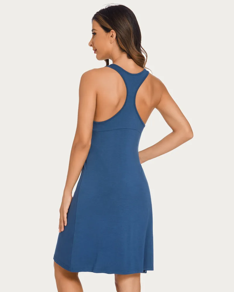 Print Chemise Racerback Night Dress