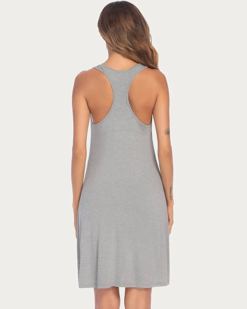 Print Chemise Racerback Night Dress