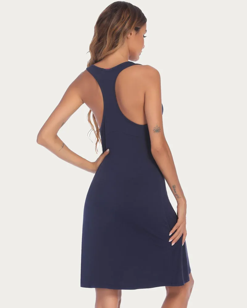 Print Chemise Racerback Night Dress