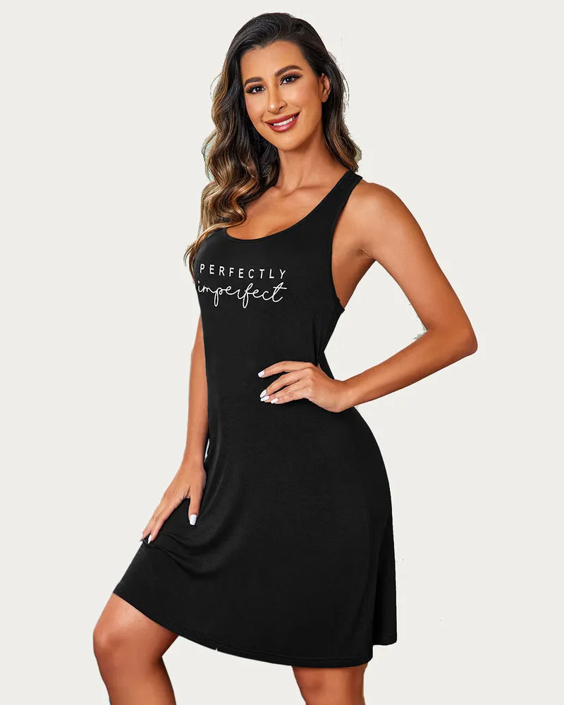 Print Chemise Racerback Night Dress