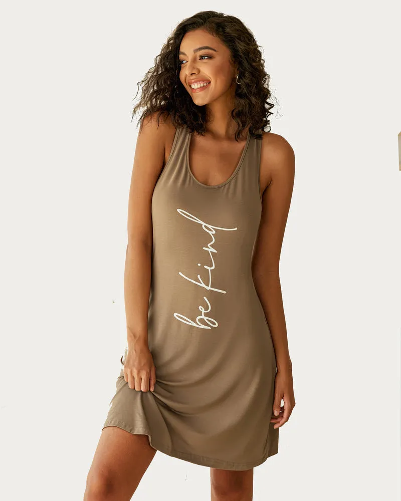 Print Chemise Racerback Night Dress