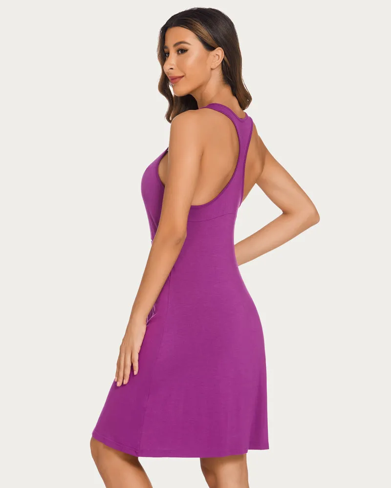 Print Chemise Racerback Night Dress