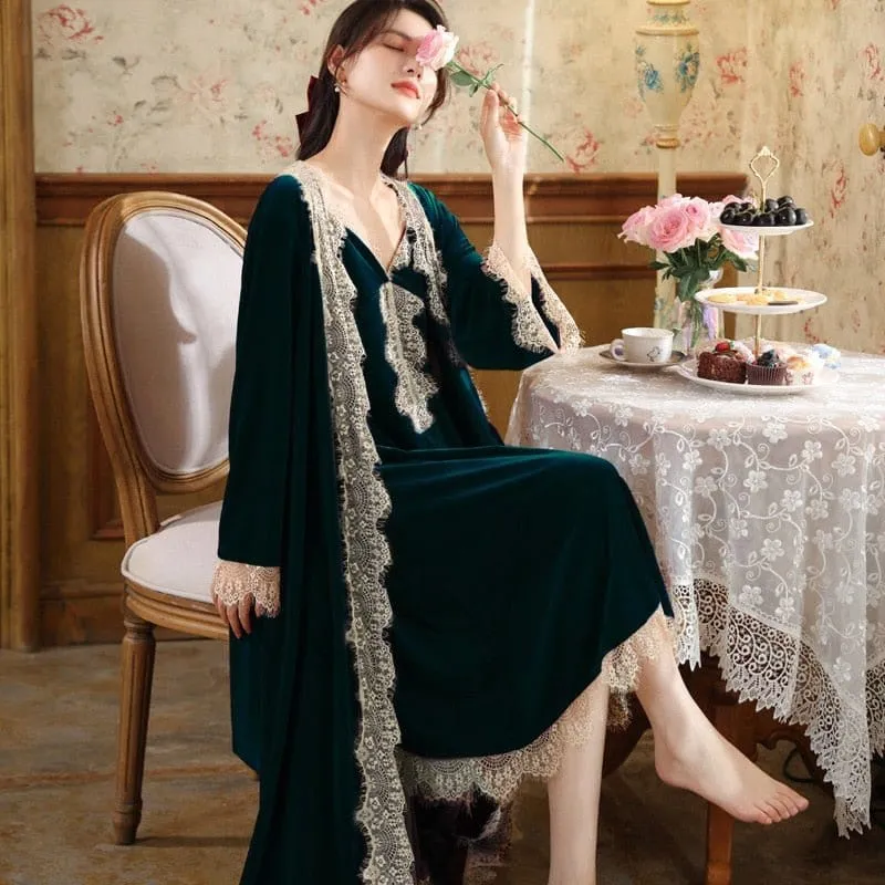 Royal Robe & Sleepwear Set, 2 Piece
