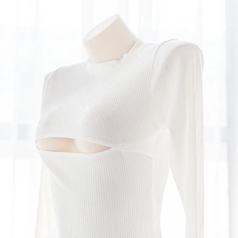 Sexy white cos bodysuit yc23238