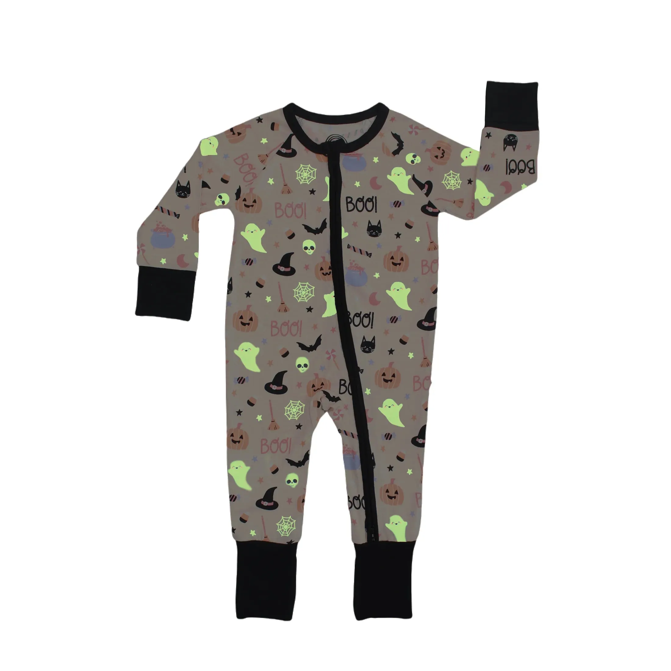 Sweet and Spooky Glow-in-the-Dark Halloween Bamboo Convertible Pajama